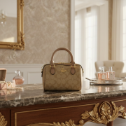 COACH Signature Luxury Mini Satchel – Classic Beige Edition